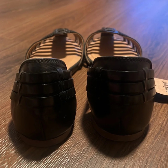 Anthropologie Crevo Black Woven Sydney Flats Boho. Size 10 - Picture 5 of 6